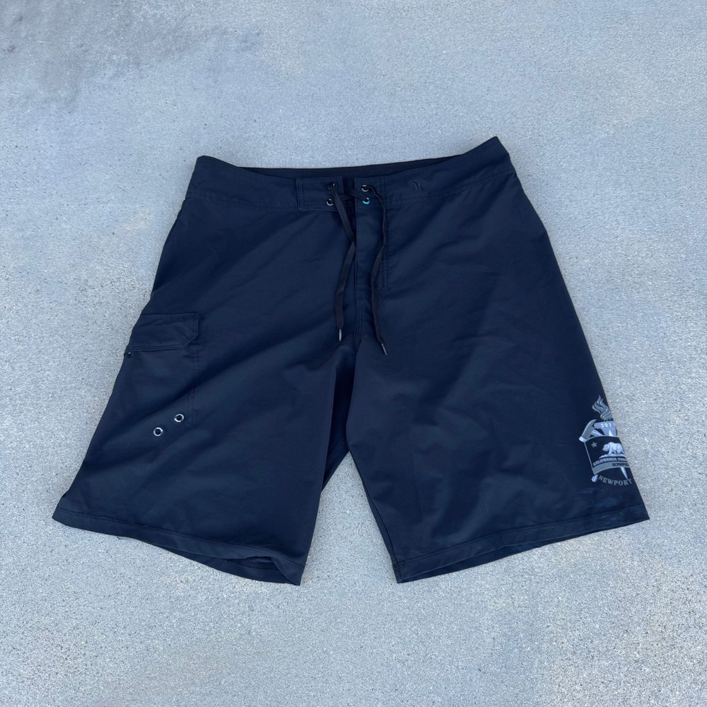 Hurley Phantom‎ Board Shorts Mens 33 Black California Firefighters Olympics 2011